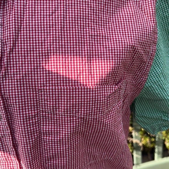 Stafford Prep men’s button down shirt cotton checked red green white L - Picture 4 of 11